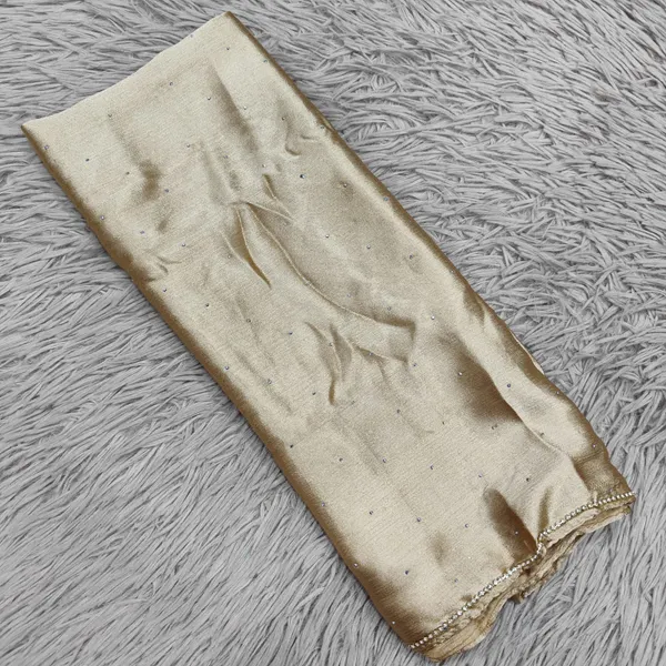 Soft Crushed Satin Hijabs with Stone Border | HJ19